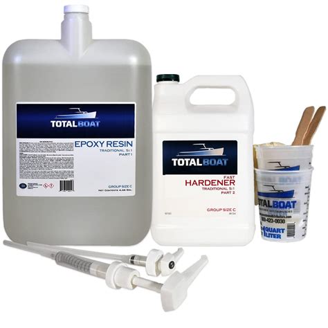 Amazon.com: TotalBoat 5:1 Epoxy Resin Kit (Gallon, Fast Hardener.